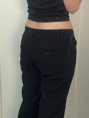 Y2K Ultra Low Rise Express Black Boot Cut Dress Pants
